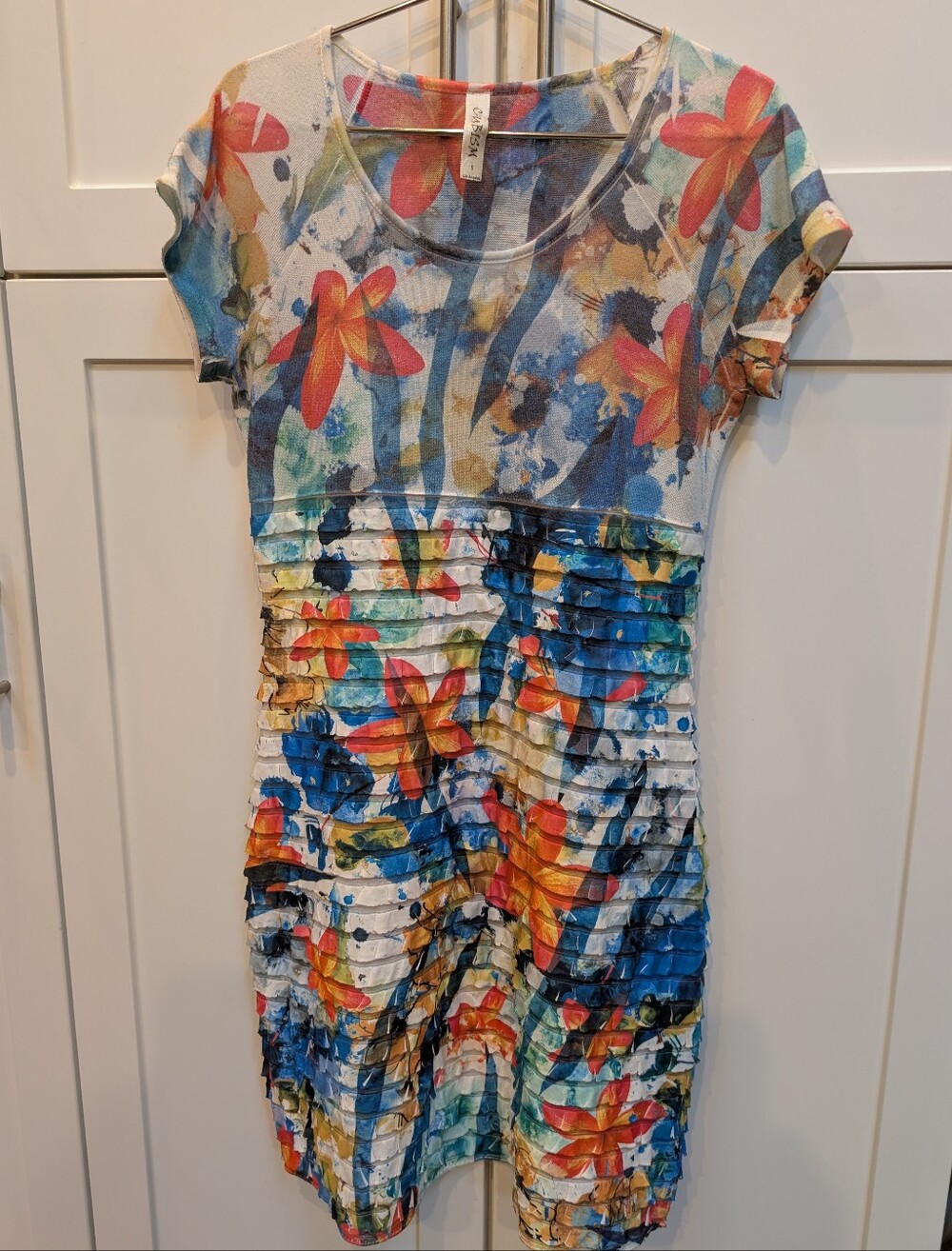 Cubism Cap Sleeved Dress